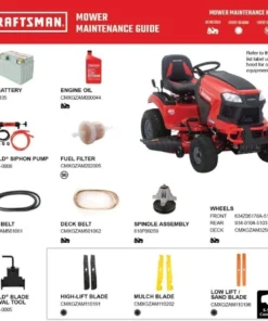 Craftsman T2200K 42-in 20 HP 725cc Hydrostatic Riding Mowers - Image 3