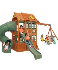 Charleston Lodge Wooden Swing Set / Playset - Image 7