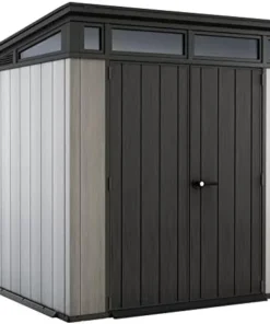 Keter Outdoor Storage Sheds, for House, Patio & Yard, Plastic Resin, Artisan, 7×7 Ft, Gray - Image 4