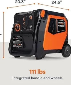 Alternative view of Generac iQ3800 3.800-Watt Dual Fuel Portable Inverter Generators.