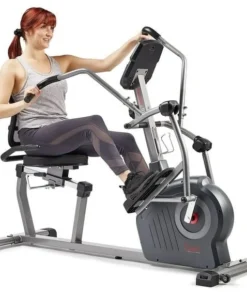 Alternative view of Sunny Health & Fitness Comfy Recumbent Cross Trainer Recumbent Elliptical Bikes.