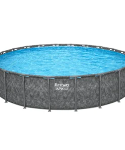 Bestway APX 365 22’x52″ Round Above Ground Swimming Pool Set with Pump and Ladders